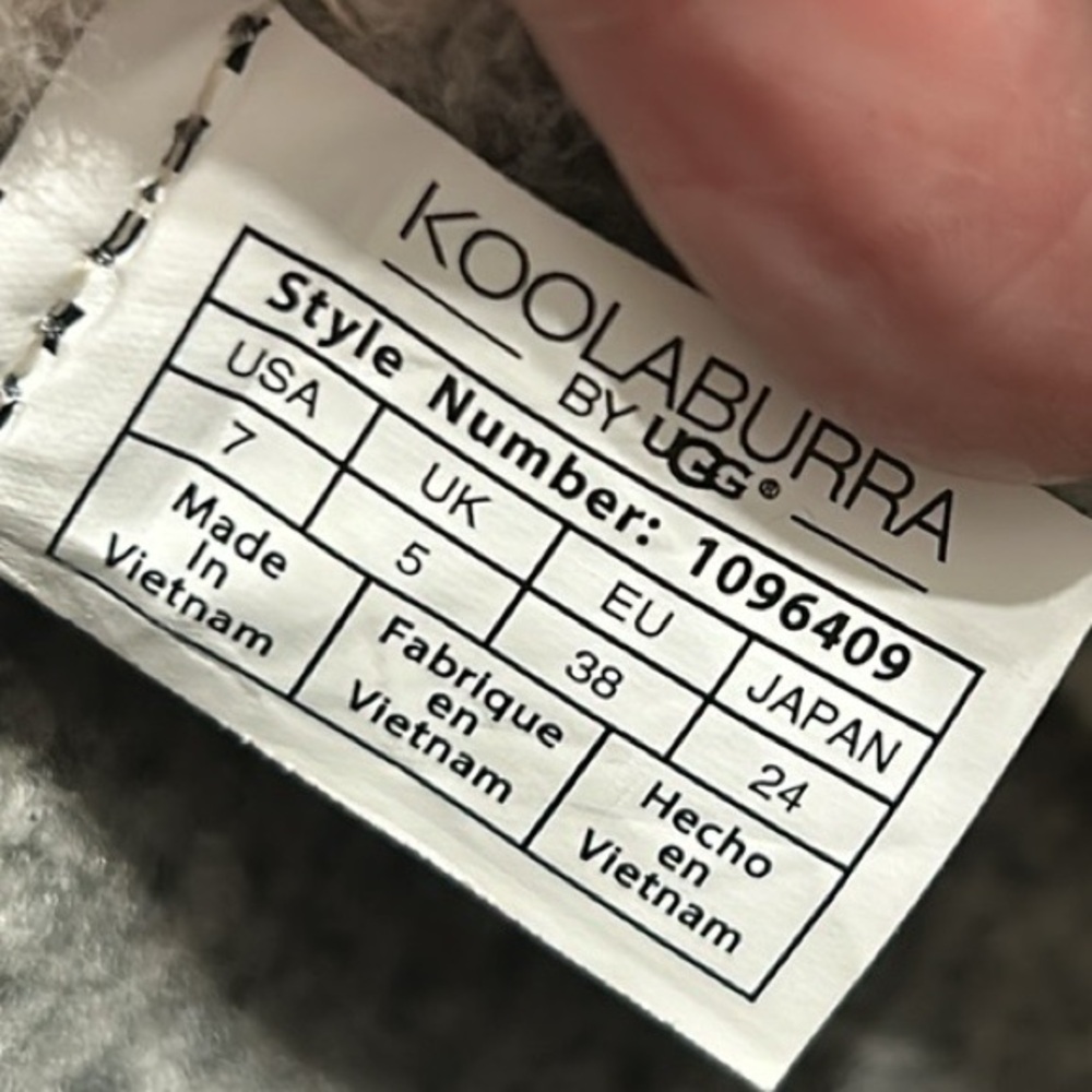 Koolaburra by UGG Tall Gray Suede Shearling Plaid fleece Lining Boots Women 7 - Picture 12 of 12